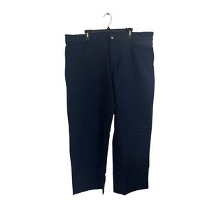 Terra & Sky Women's Plus Size Ponte High Rise Pants (Dark Navy Blue)